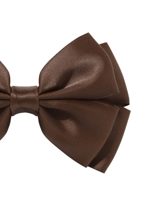 Large brown hairpin with bow for girls, by Fig.