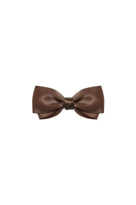 Handmade hairpin with brown bow Chocolate