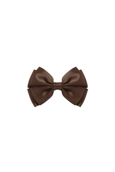 Handmade hairpin with brown bow Chocolate