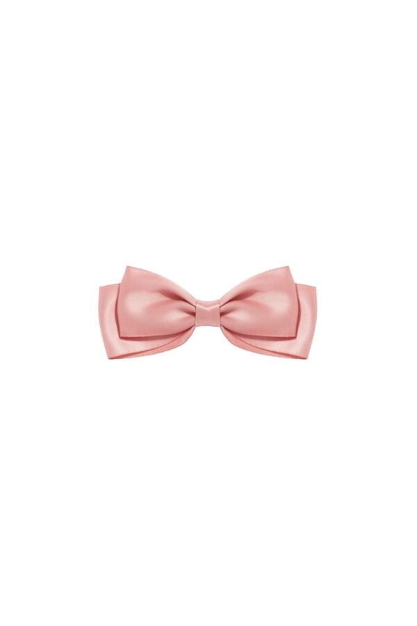 Handmade hairpin with pink bow Coral Pink