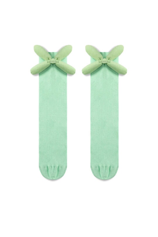 green-high-knee-socks-girly-figandpear-with-butterfly-wings-bow